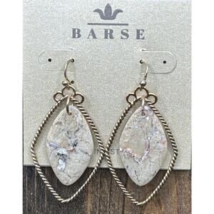 Barse Seychelles Earrings-African Opal- Bronze- NWT